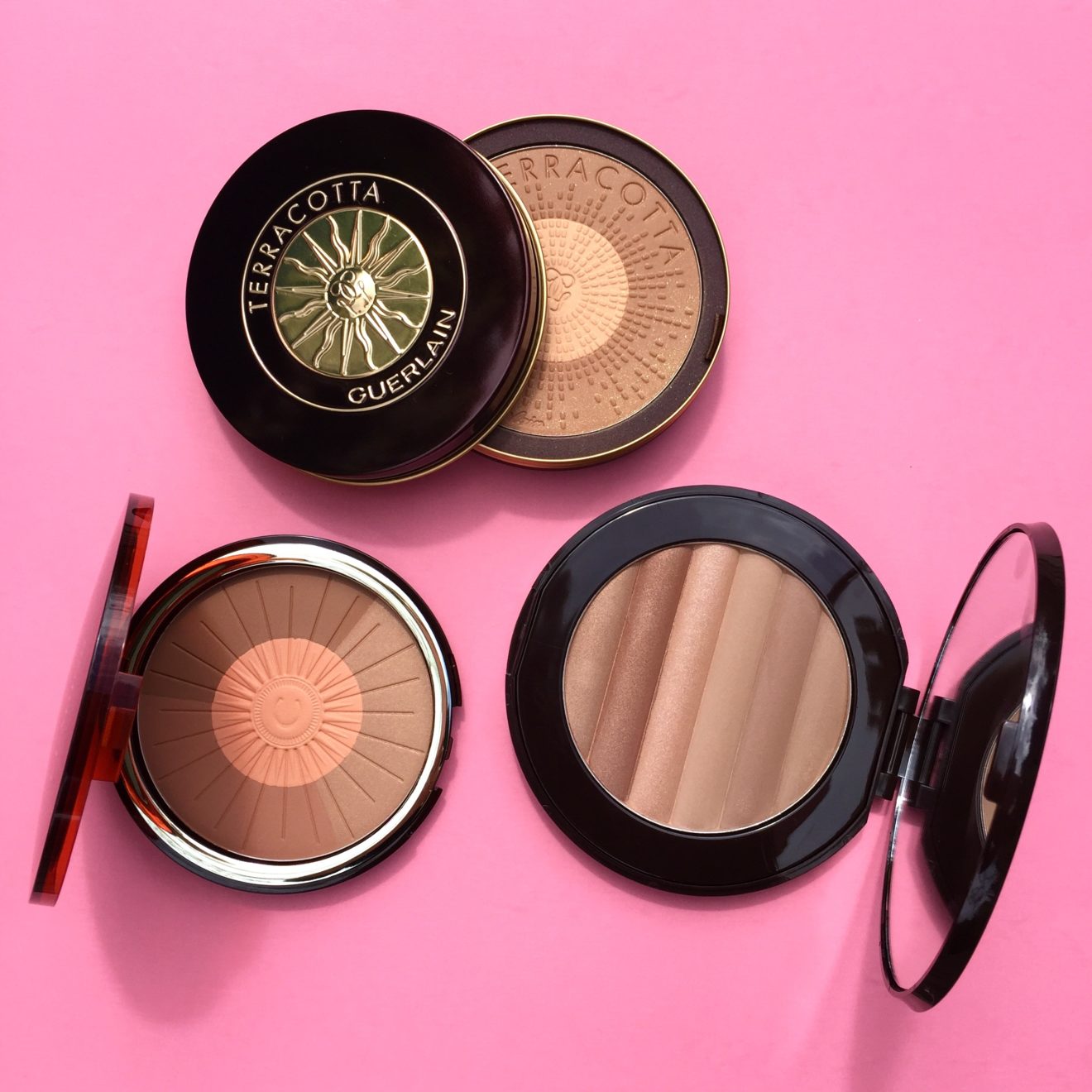 Bronze, Blush, Contour & Highlight All In One: Guerlain, Clarins & PUR Minerals